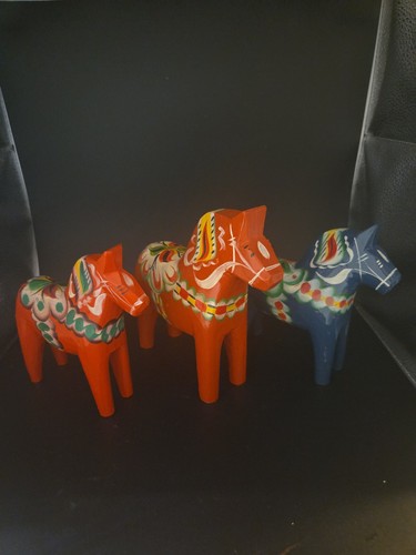 Lot swedish dala horses - lot,
