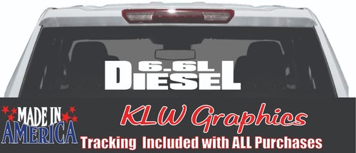 Decal sticker window - 6.6l,