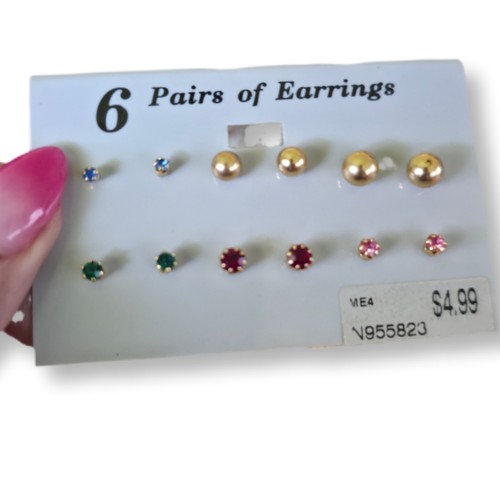 Pairs stud earrings gold - pairs,