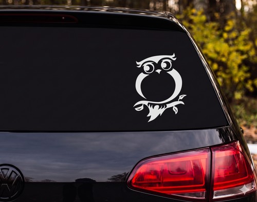 Cartoon owl perched branch - perched, on