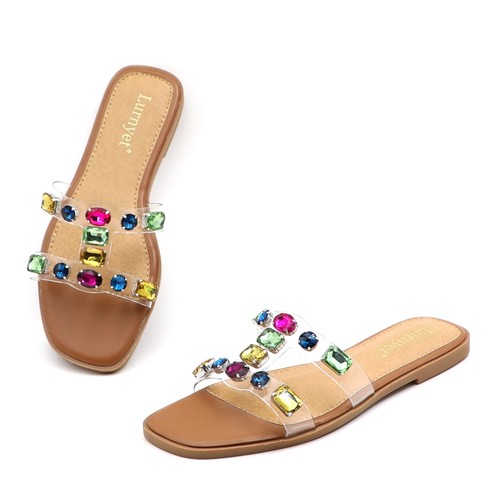 Women clear slide sandals - women's,