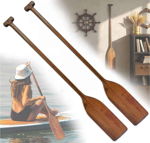 Wooden canoe paddle - canoe,