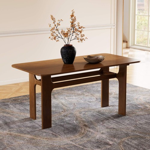 Oval walnut dining table - walnut,