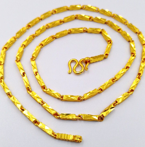Gold bar chain link 23k - gold,