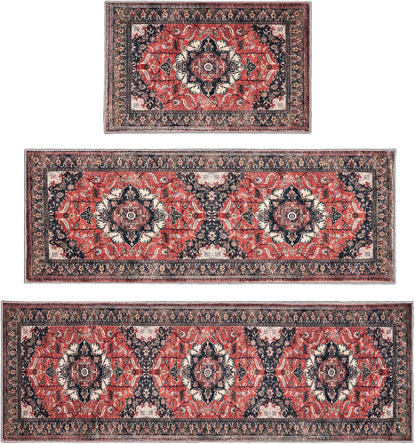 Kitchen rug set 3pcs boho - kitchen, 3pcs,