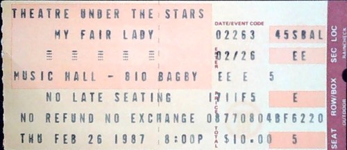 Fair lady ticket stub - fair,