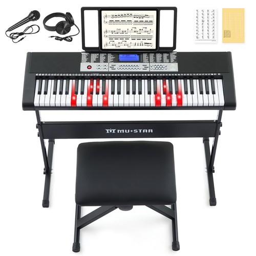 Black 61keys light electric - 61keys, up