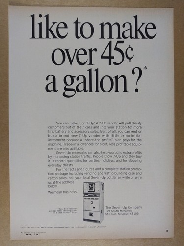 1967 seven up vending - 1967, seven-up