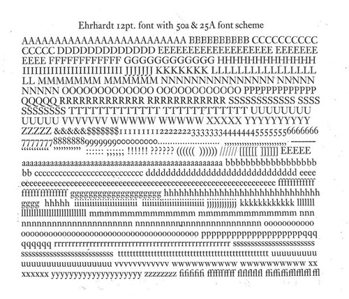 New letterpress type 12 - -,