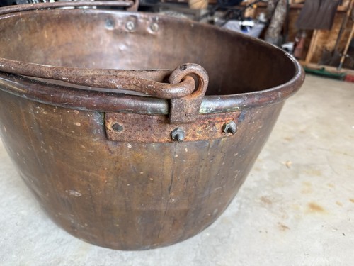 Large copper apple butter - large,