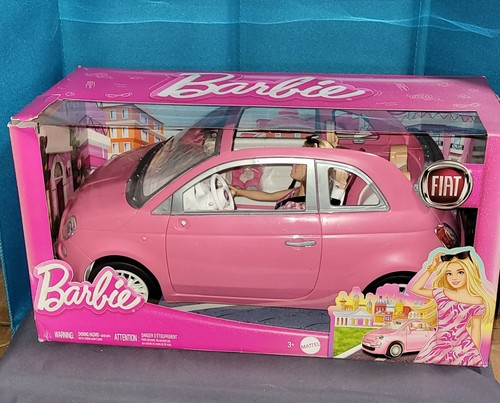 Barbie doll fiat 500 vehicle - doll,