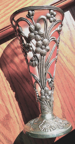 Silver plated floral - 3d,