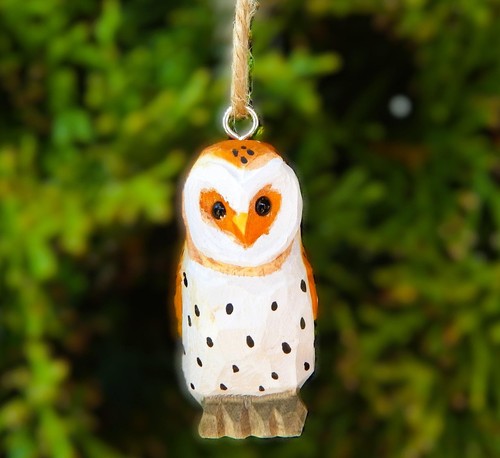 Barn owl ornament - owl, handmade