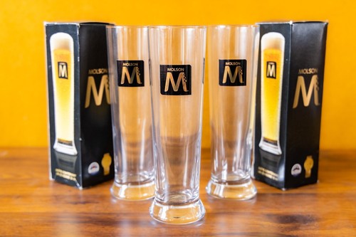 Molson beer glasses - molson,
