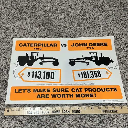Vintage cat john deere sign - vintage,