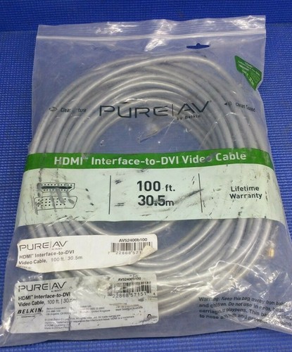 Belkin pureav 100ft hdmi - 100ft,