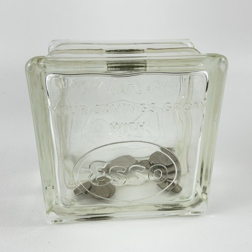 Vintage esso glass - glass, block