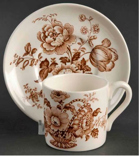Vtg flat demitasse cup - demitasse, saucer