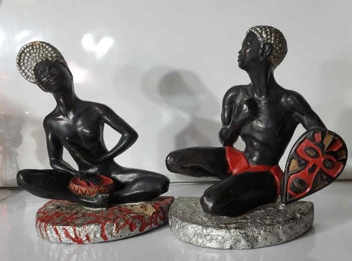 Rare antique chalkware black - antique,