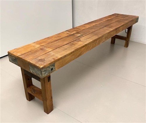 Rustic folding bench - folding,