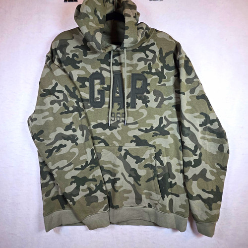 Gap men green camo fleece - green,