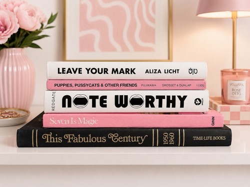 Pink black white decorative - black,