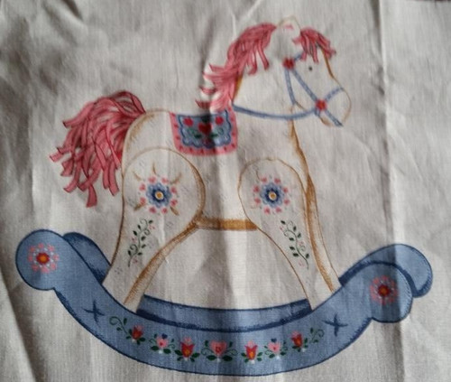 Rocking horse fabric panel - horse, ~