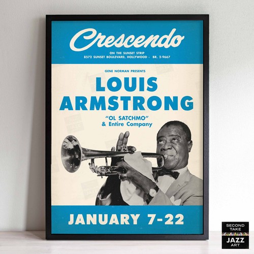 Louis armstrong jazz poster - armstrong,