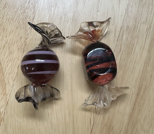 Murano glass candy purple - glass,