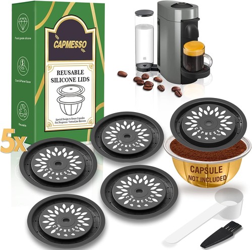 Reusable coffee capsule lids - reusable,