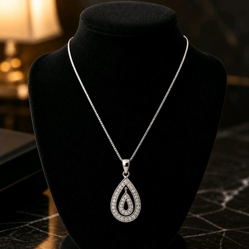 Double teardrop 925 silver - double,