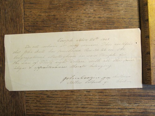 Antique ephemera 1842 - ephemera, temple