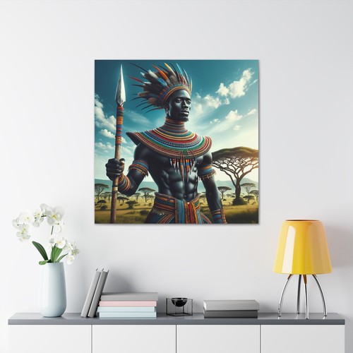 Canvas wall art african man - canvas,
