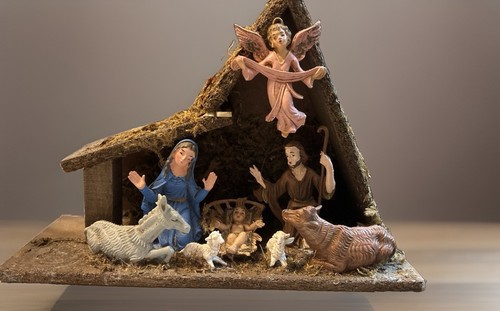 Vintage italian nativity set - vintage,