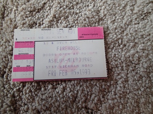 1993 firehouse concert ticket - 1993,