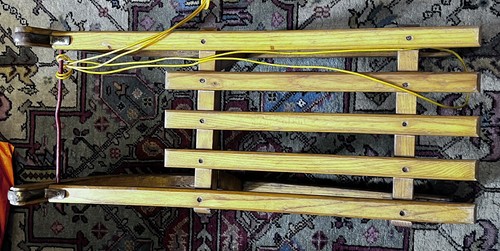 Vintage wood and metal sled - vintage,