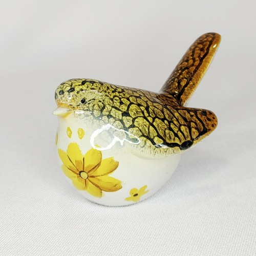 Vintage ceramic bird finch - ceramic,