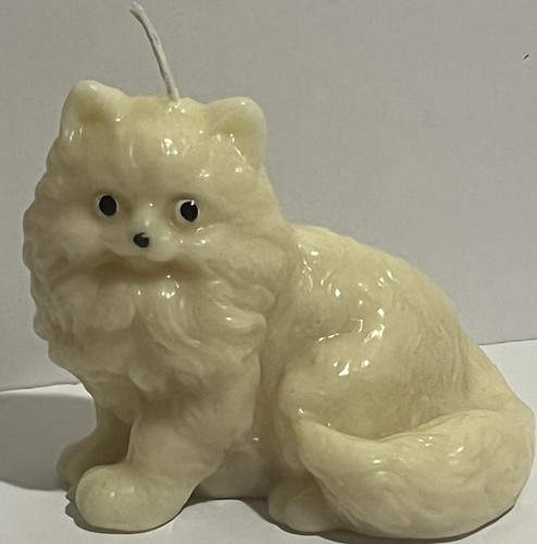 Vintage white pomeranian - white,