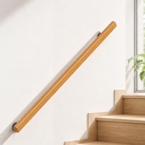 2ft wooden stair handrail - wooden,