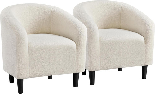 Barrel chairs furry accent - furry,
