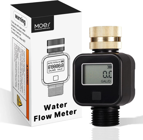 Water flow meter brass - brass, inlet