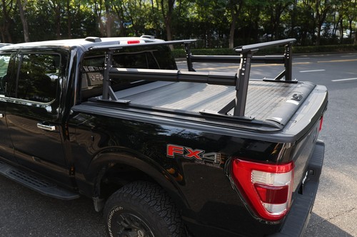 Adjustable truck bed - bed, ladder