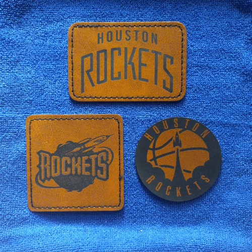 Rockets leather iron patch - iron, on