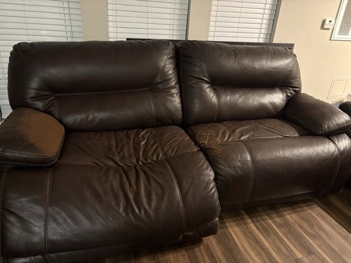 Leather loveseat recliner - leather,