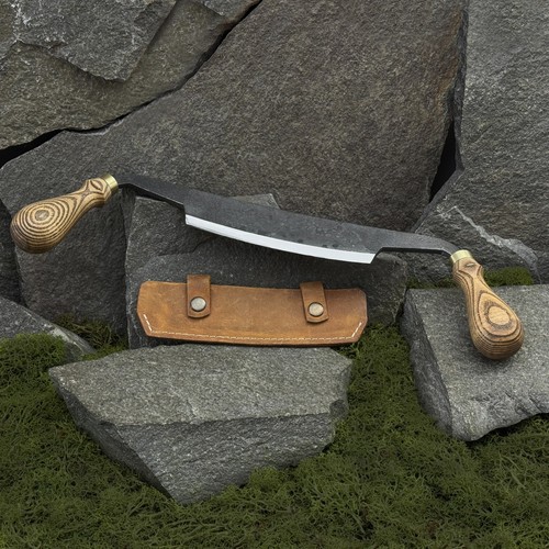 Medium drawknife hand forged - drawknife,