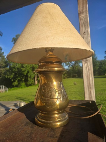 Solid brass duck lamp - solid,