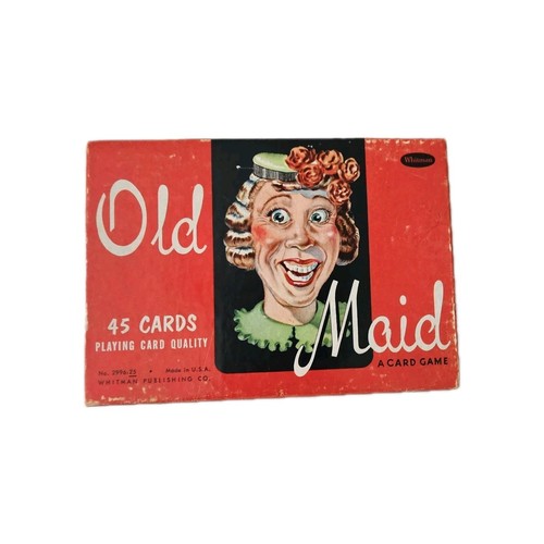 Vintage whitman old maid card - whitman,