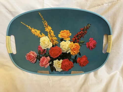Nos vintage japan floral tray - vintage,