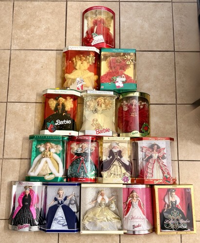 Holiday barbies collection - collection, and