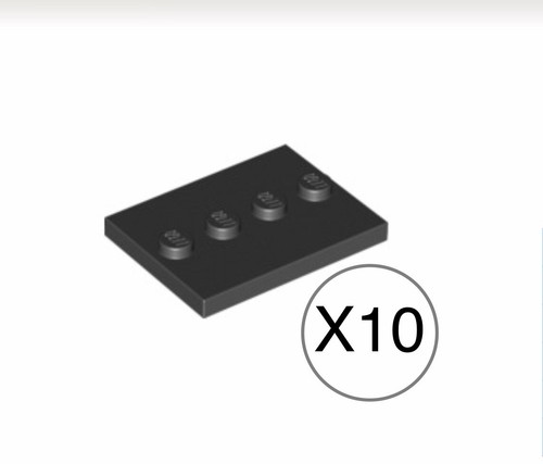 Lego black 3x4 tile - lego,